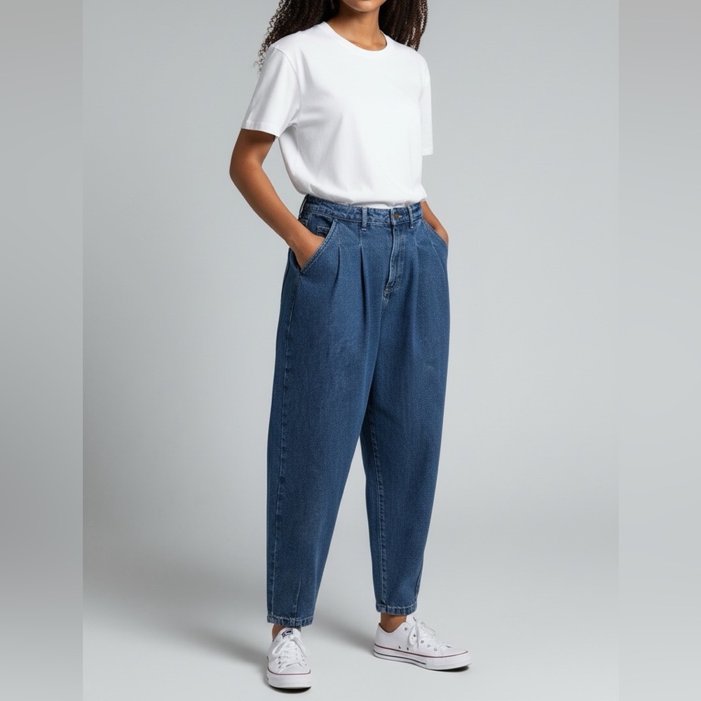 ZARA 80’s Style 100% Cotton Baggy Ballon Jeans - Size 6